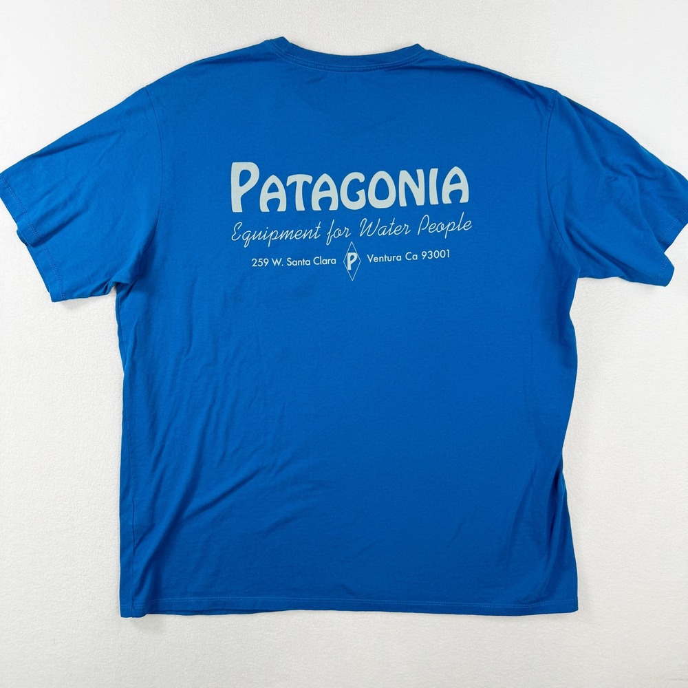 Patagonia Water Patch Pocket Tee Tshirt Size L Mens Endless Blue 37734, NWT
